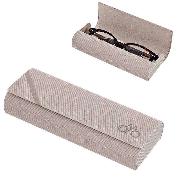 Toc pentru ochelari, gri, 15 x 5.5 x 3 cm