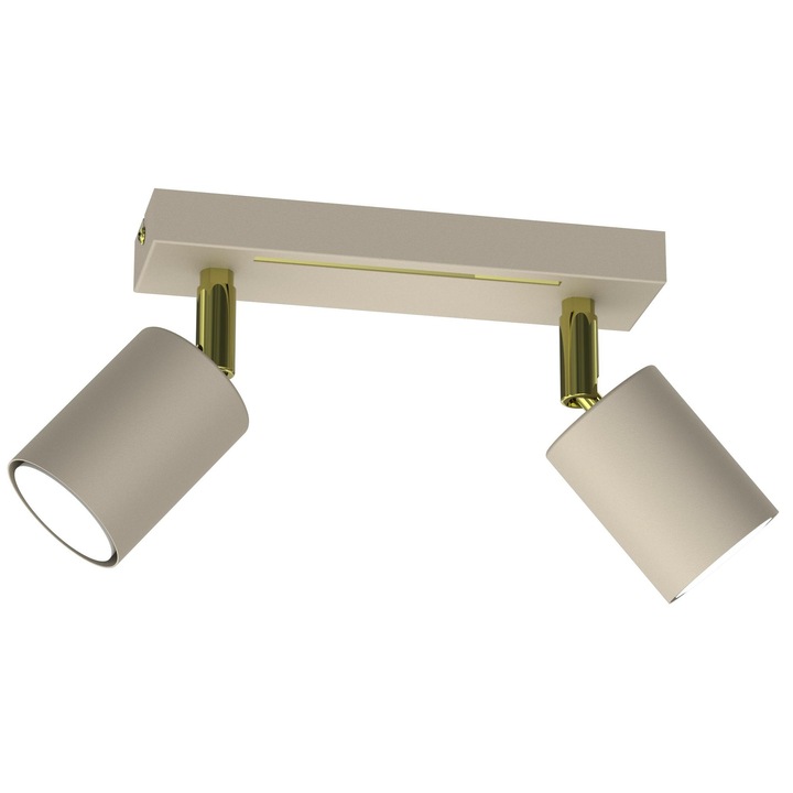 Lampa suspendata, Luminex, STRIPER, Metal, Ideal pentru living, dormitor, bucatarie, Destinatie: interioare moderne, IP20, GU10, Max 8W, 14.5 x 20 x 5.5 cm, Bej