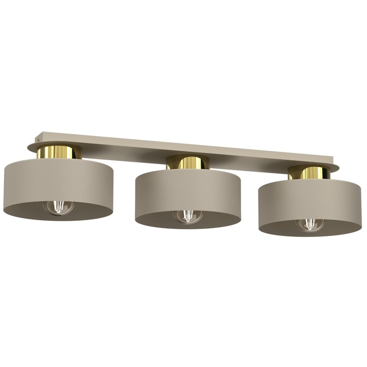Függesztett lámpa, Luminex, MARTI, Fém, Ideális nappaliba, hálószobába, konyhába, IP20, Ideális modern belső térbe, E27, 15W, 68 x 20,5 x 14 cm, Bézs