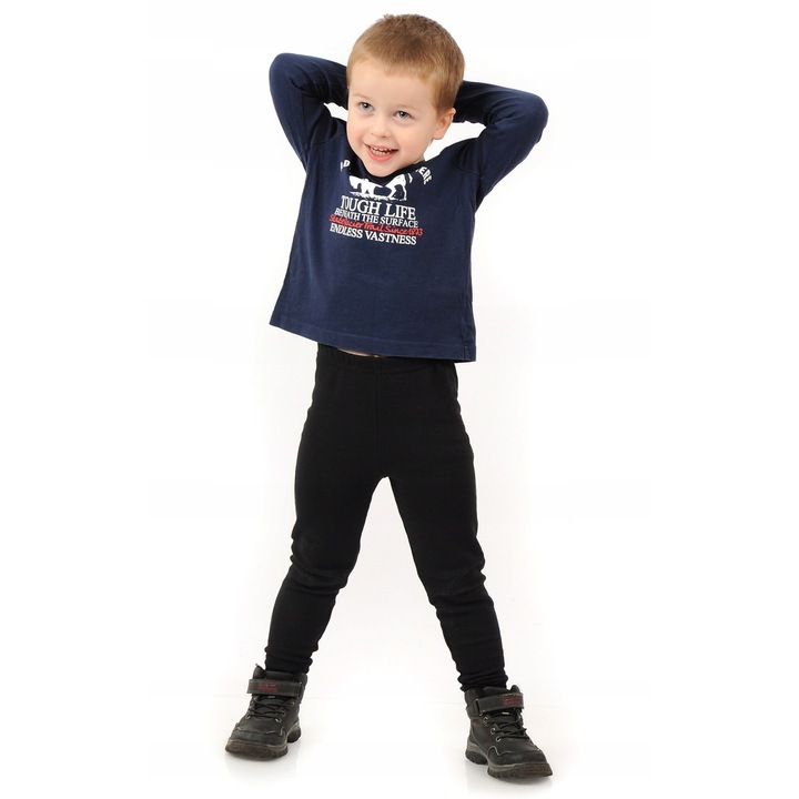 Gyermek nadrág, LAEMI, fekete, pamut-elasztán