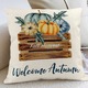 Set perna decorativa YANYXR Halloween dovleac frunze artar alb 45x45x8cm