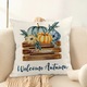 Set perna decorativa YANYXR Halloween dovleac frunze artar alb 45x45x8cm