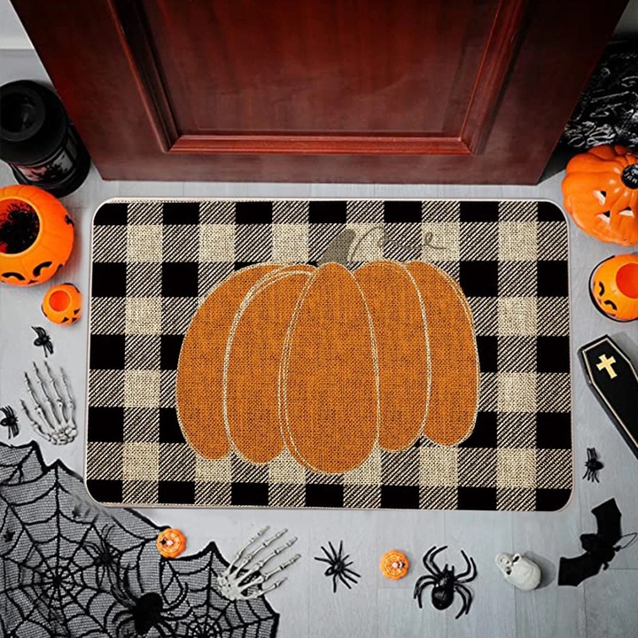 YANYXR Halloween tökös többszínű bejárati szőnyeg 40x60cm