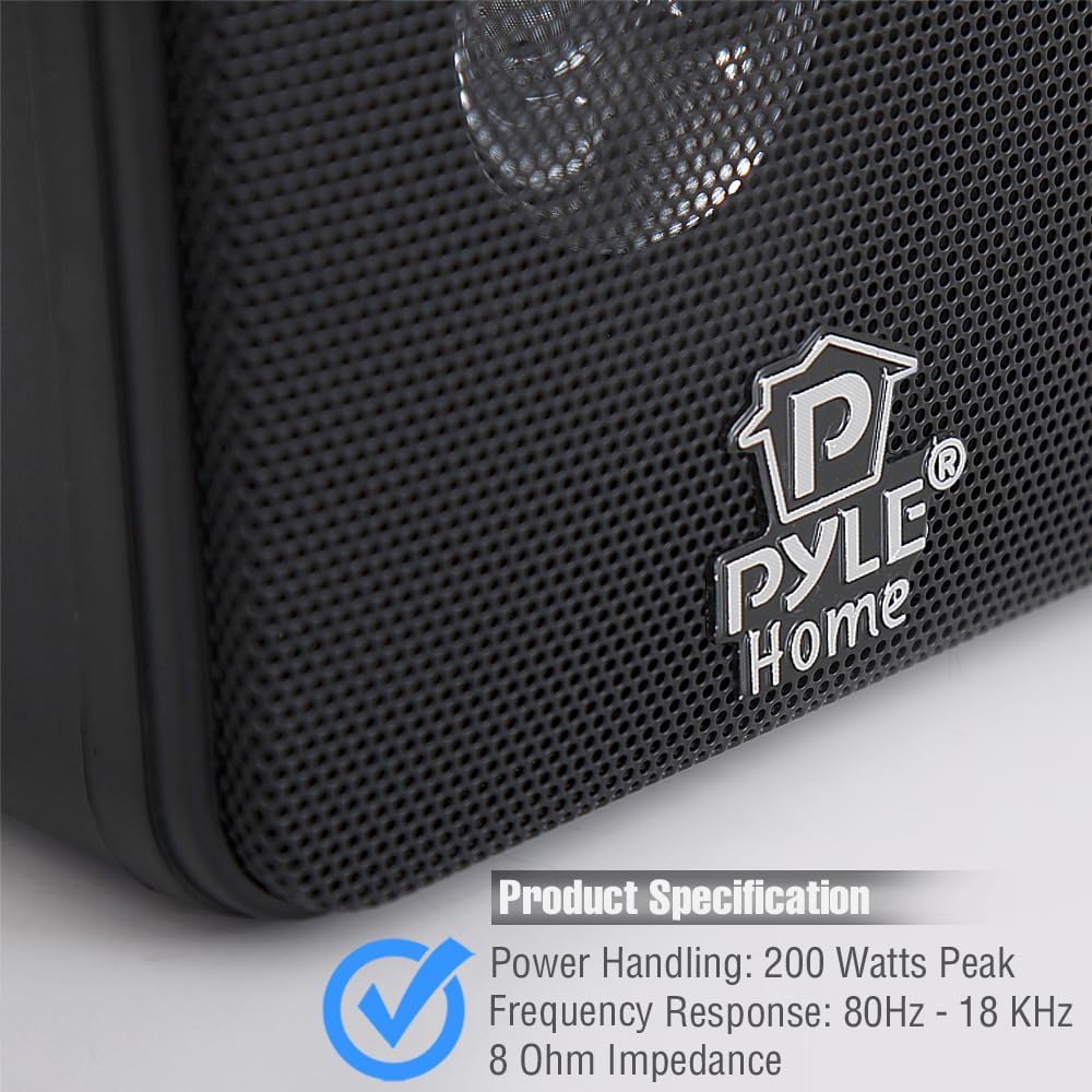 Boxa de raft mini cub de 4 inch, 200W, Pyle Home PCB4BK - Negru