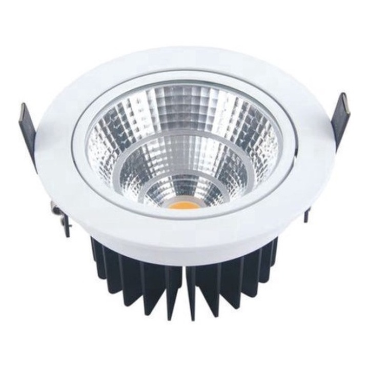 Spot LED incastrabil orientabil, spot trandafi led rotund 30W COB, temperatura lumina Alb rece