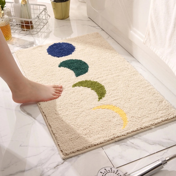 Covoras baie microfibra galben 40x60x2cm antiderapant