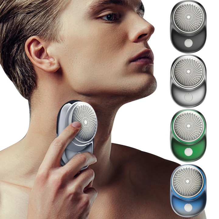 YANYXR mini hordozható elektromos borotva, 6 penge, USB, IPX7, 6.8x4.7cm