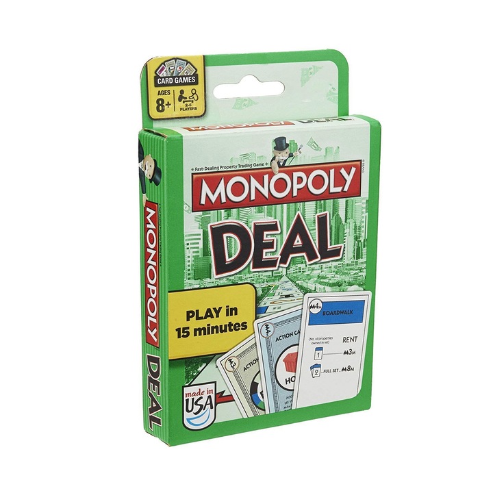 Настолна игра, Zeaicos, Monopoly Deal, сребриста, за 2-5 играчи, възраст 8+