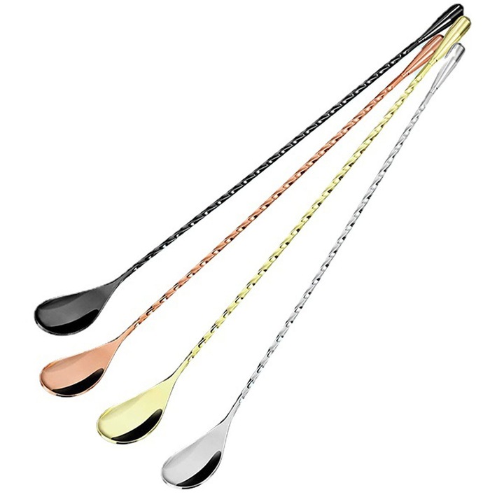 HERUSI csepp alakú evőkanál készlet, 4 db, rozsdamentes acél, többszínű, 30cm