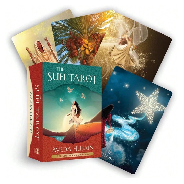Pachet carti midi, Sufi Tarot, Hay House Publishing, Ayeda Husain, 10.4 x 6.2 cm