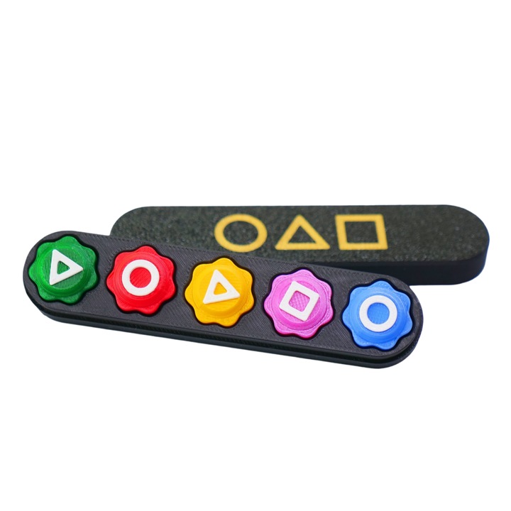 Gonggi традиционна корейска игра Squid Game, комплект от 5 многоцветни части в кутия