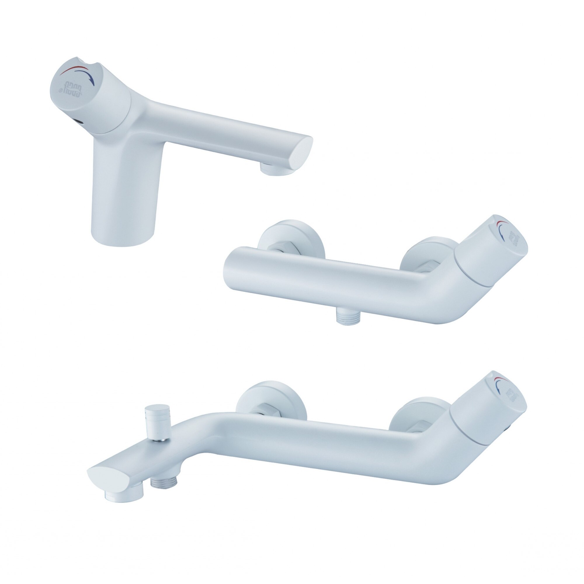 Set baterii sanitare CasaBlanca Lyra, finisaj alb satinat