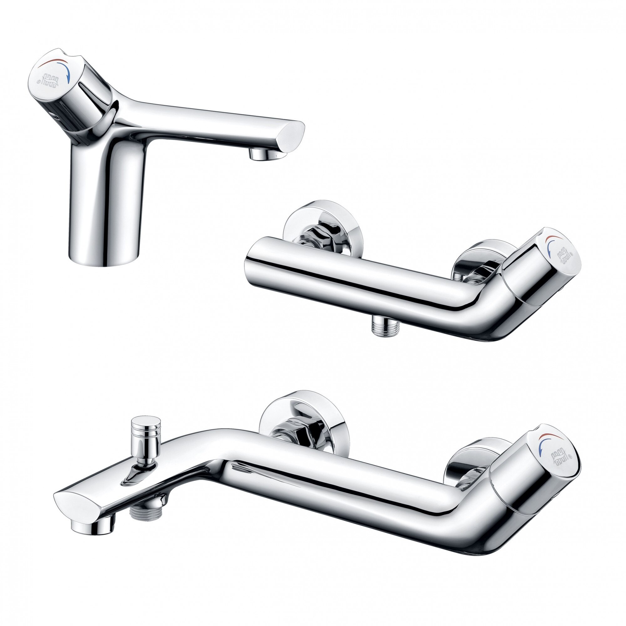 Set baterii sanitare CasaBlanca Lyra, finisaj cromat