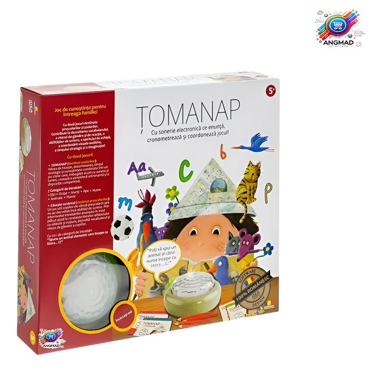 Настолна игра за предучилищна и учаща възраст "TOMANAP" електронна, ANGMAD, цвят: бял-многоцветен, минимална възраст 5+ години