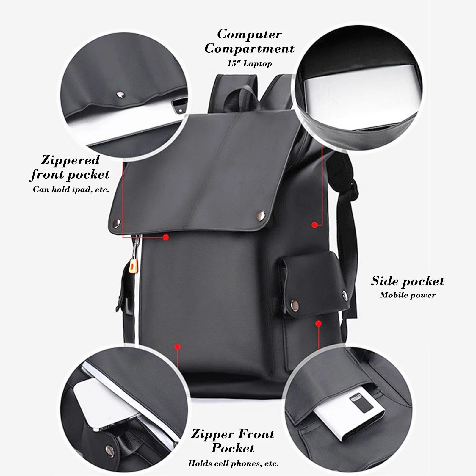 Rucsac sport multicolor pentru laptop, 15 inch, bretele ajustabile, 41x28x15cm