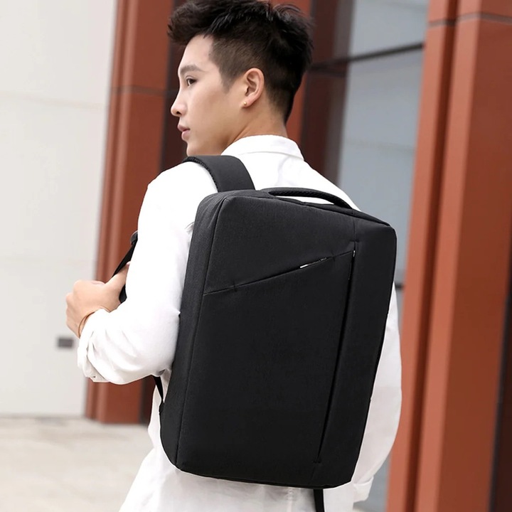 Rucsac convertibil pentru laptop 15.6 inch, bretele ajustabile, multicolor, 30x45cm