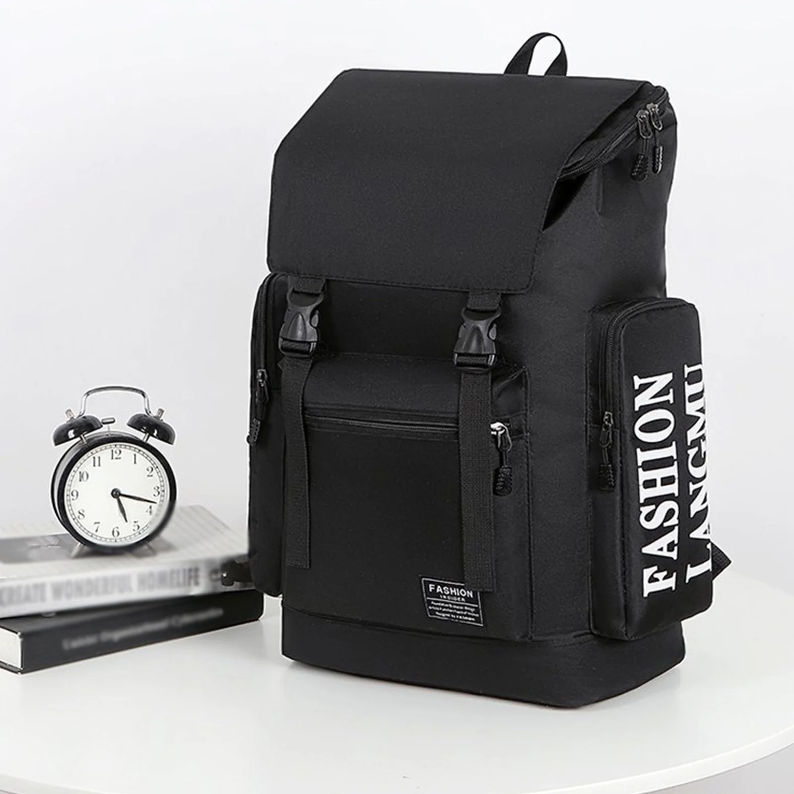 Rucsac laptop negru, capacitate mare, bretele ajustabile, 17 inch