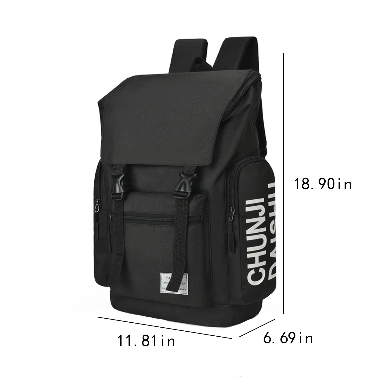 Rucsac laptop negru, capacitate mare, bretele ajustabile, 17 inch