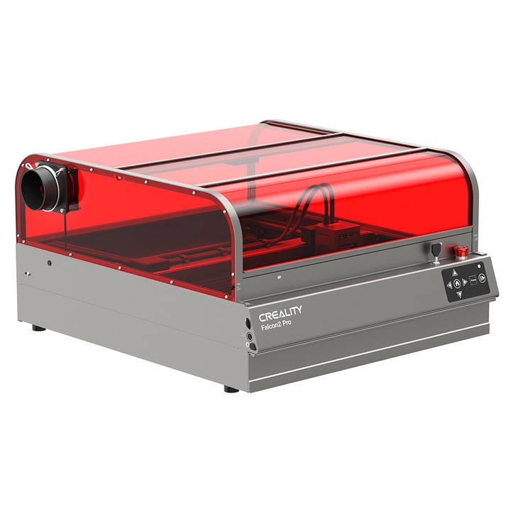 Creality Falcon2 Pro, 40 W lézergravírozó, 400x415 mm-es munkaterület, fiókos kialakítás, kerítésvédelem