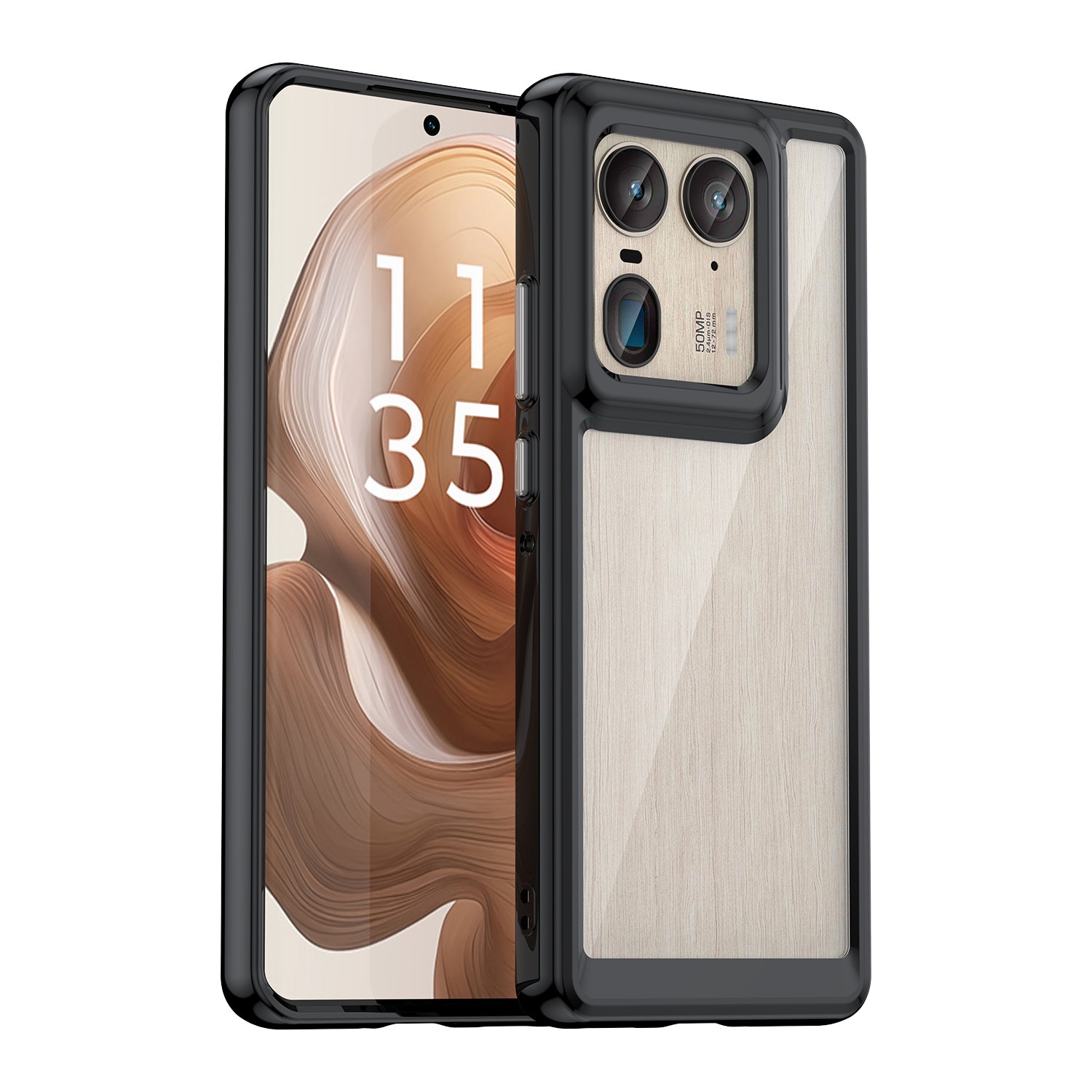 Husa telefon, pentru Motorola Edge 50 Ultra 5G De inalta calitate Hard Backplane Soft Border Pure si Luminos Simtire confortabila, Negru transparent