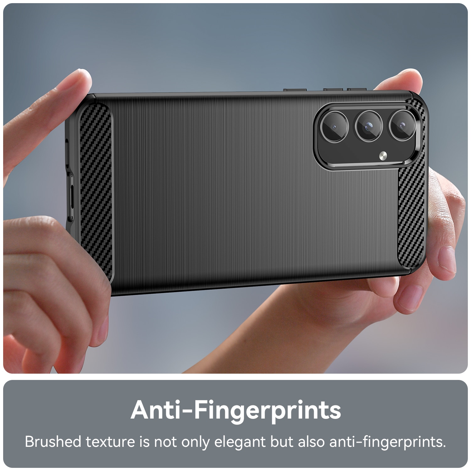 Husa telefon, pentru Samsung Galaxy A55 5G De inalta calitate subtire si usoara periata confortabila TPU Soft Feel, Carbon Fiber Negru