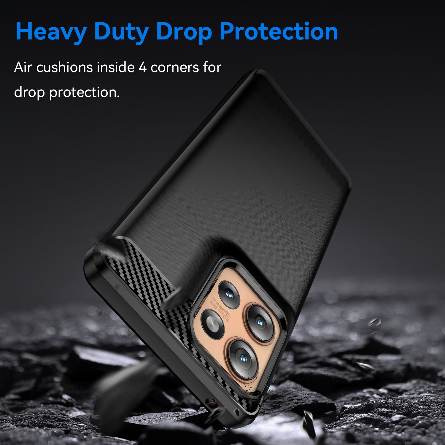 Husa telefon, pentru Motorola Edge 50 5G De inalta calitate subtire si usoara periata confortabila TPU Soft Feel, Carbon Fiber Negru
