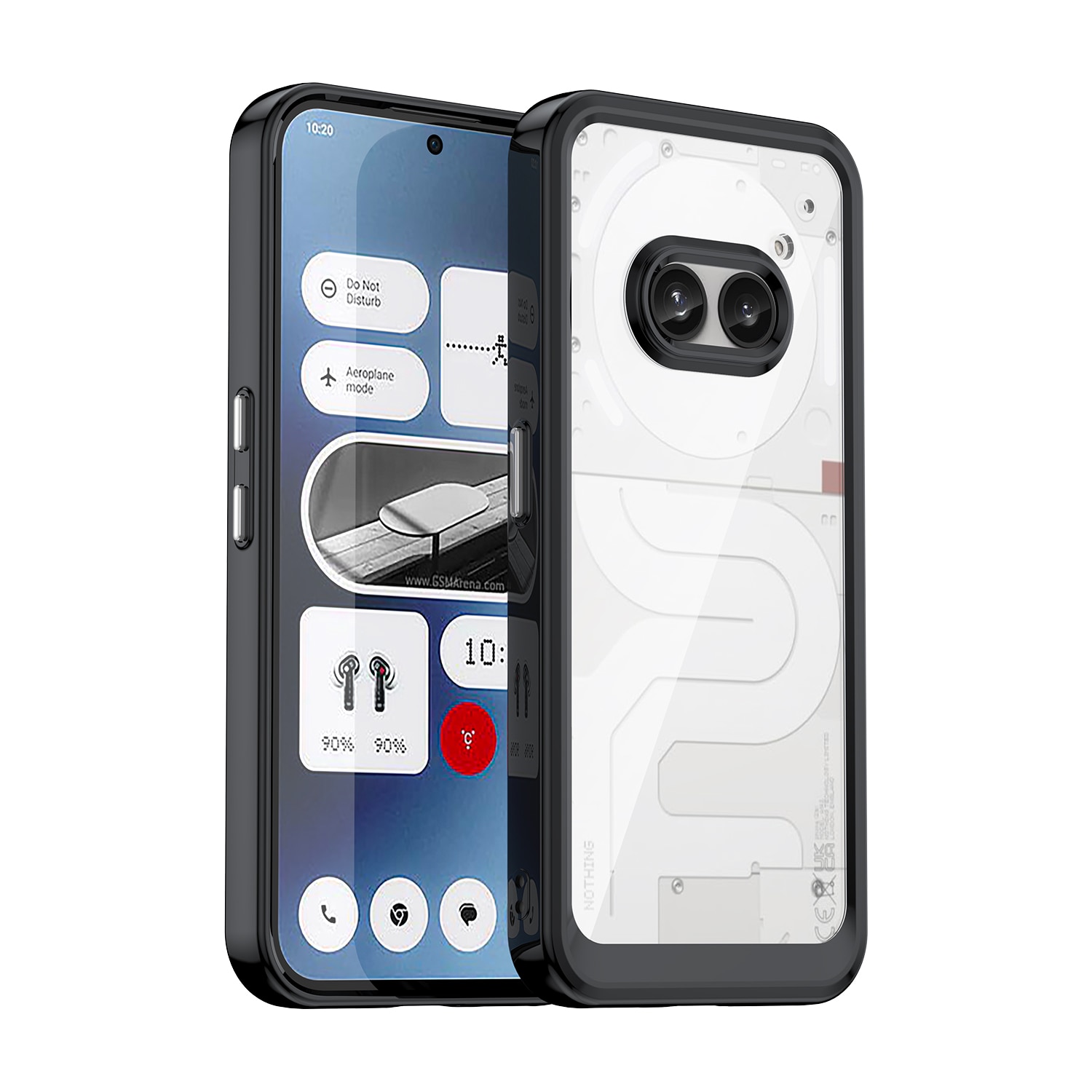 Husa telefon, pentru Nothing Phone 2a 5G De inalta calitate Hard Backplane Soft Border Pure si Luminos Simtire confortabila, Negru transparent