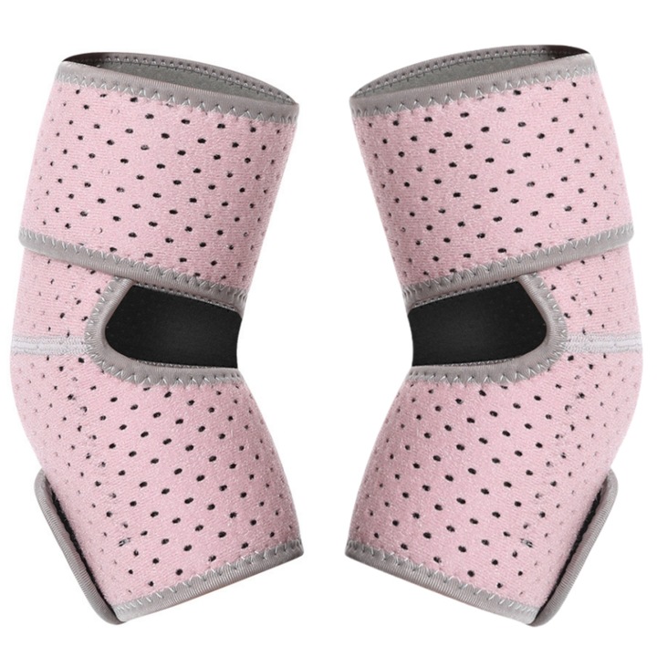 Set 2 Cotiera pentru Cot si Articulatii, Pentru Femei, pentru ameliorare dureri articulare, Golf/ tenis, prindere velcro, Vanaxalife®, Roz