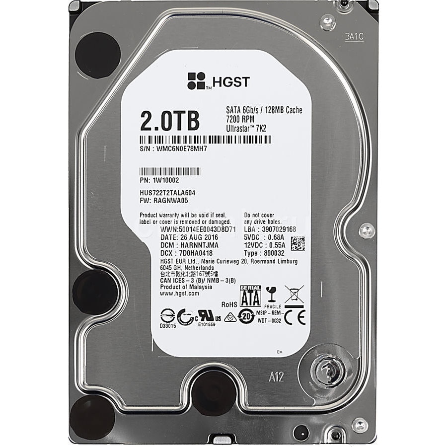 Hard Disk HGST Ultrastar 2TB, 7200rpm, 128MB cache, SATA III - eMAG.ro