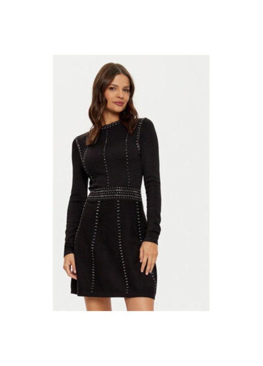 Rochie Dama, Morgan, 304486234, Viscoza, Poliamida, Negru, Negru, S