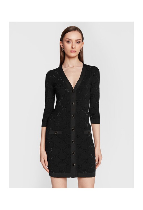 Дамска рокля, Blugirl Blumarine, 302511501, Вискоза, Полиестер, Черна, Черен