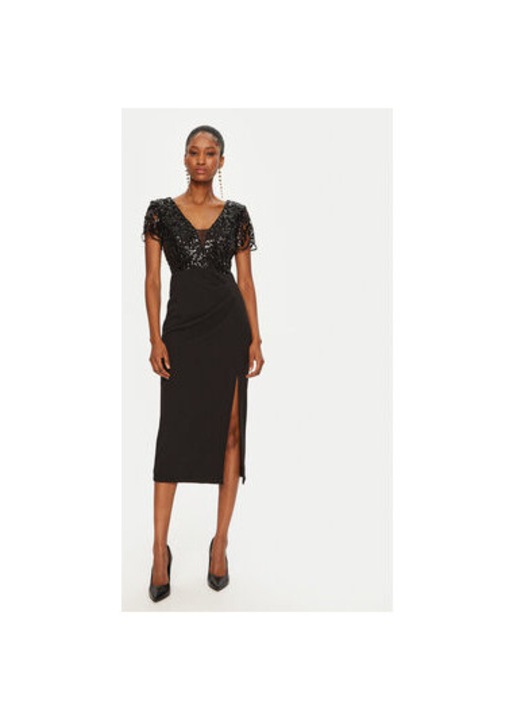 Rochie dama, Rinascimento, 305017871, Poliester, Negru, Negru, S