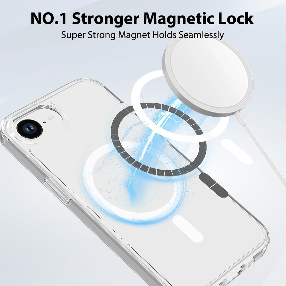 Husa telefon, pentru iPhone 16e Anti-ingalbenire si anti-zgarietura， Alb transparent