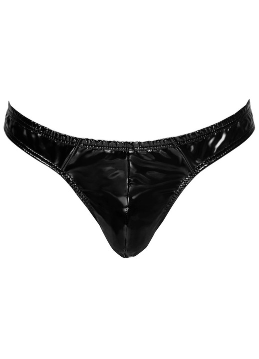 Férfi tanga, Black Level, poliészter/elasztán, fekete, L