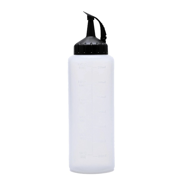 Sticla dozatoare condimente, plastic, 22x6x6cm, transparent