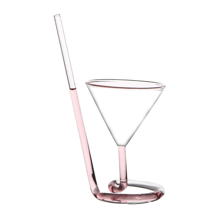 YANYXR koktélpohár, spirális forgó üveg, 250ml, átlátszó