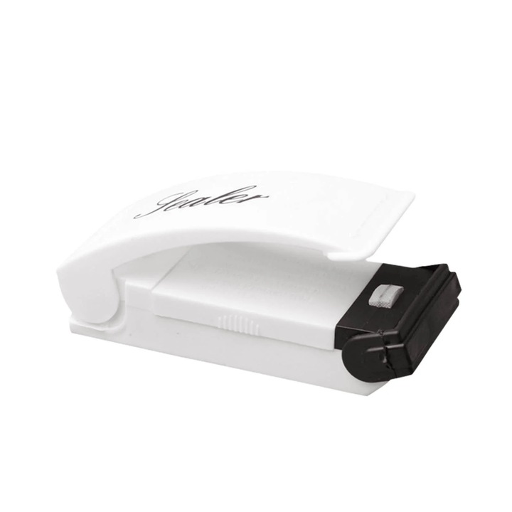 Aparat de sigilat manual YANYXR, alb, mini, portabil, 15x3x4cm