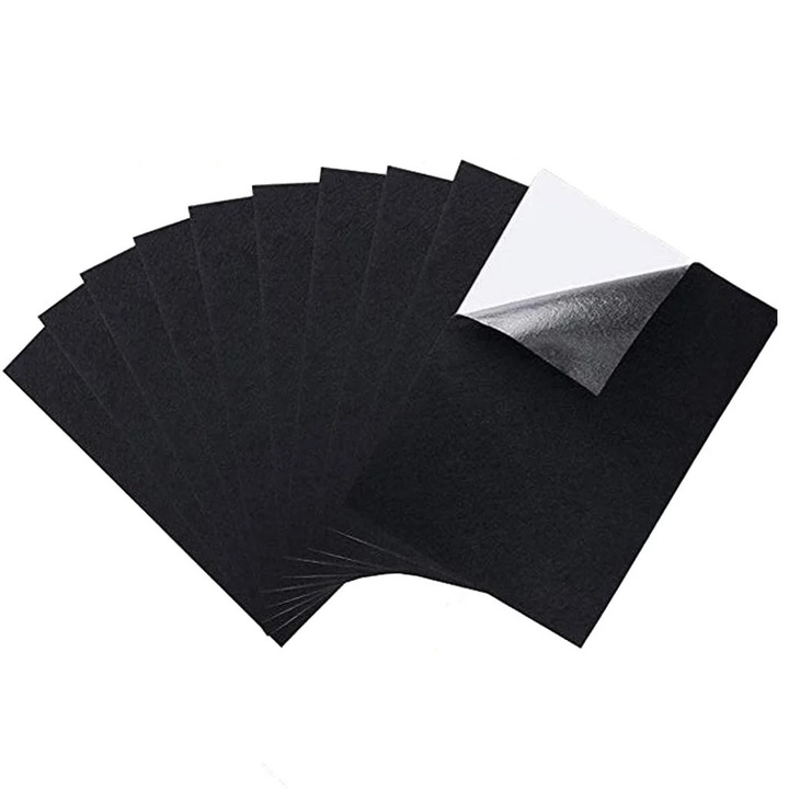 Foi adezive din fetru negru YANYXR 21x30cm set 10 buc