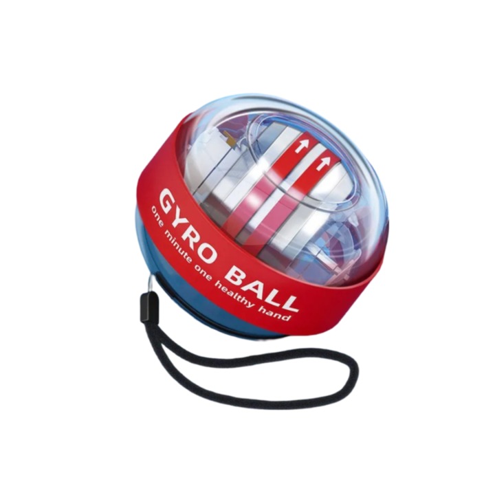 Жироскопична топка Powerball, пластмаса и метал, червена