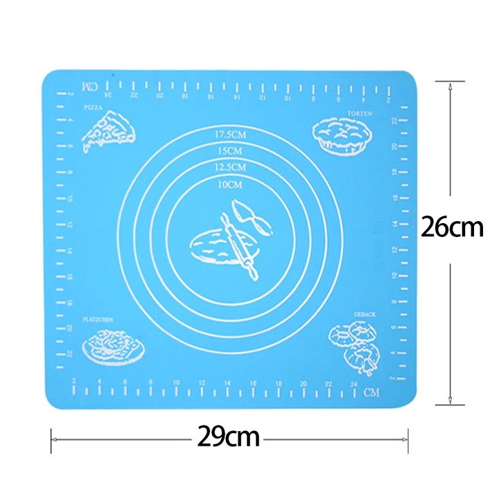 Tava de copt din silicon, 29x26cm, rezistenta la temperaturi, antiaderenta, reutilizabila