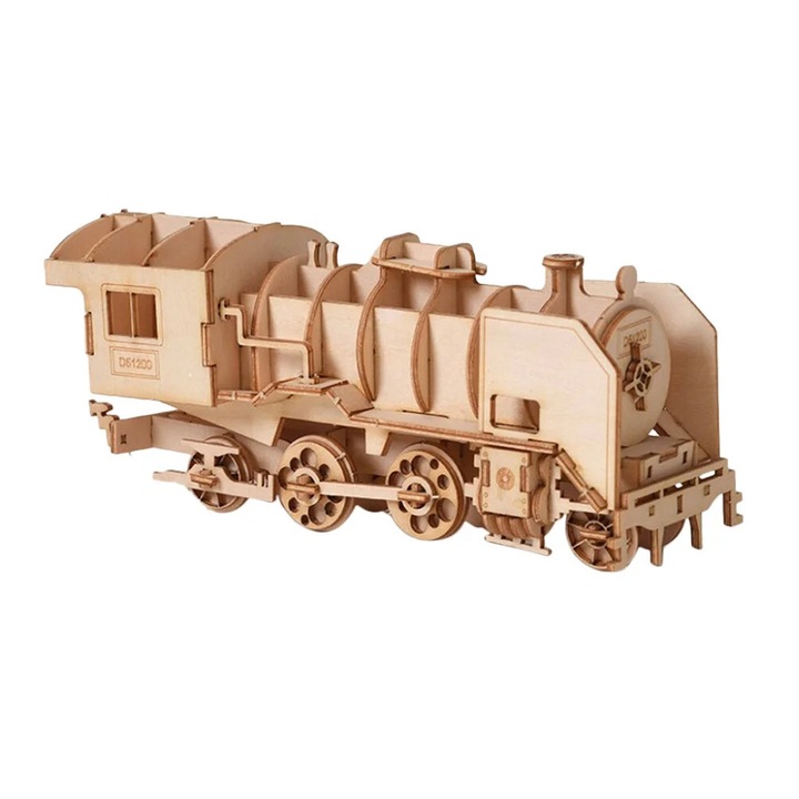 YANYXR 3D fa gőzmozdony puzzle 15x6.5x6.2cm