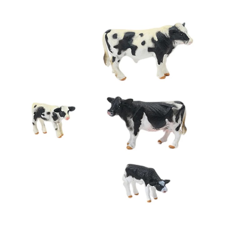 Figurina vaca Fokelyi negru 13x7.5x4cm decor jucarie