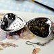 YANYXR rozsdamentes acél teatojás szív alakú 14x5x4cm ezüst