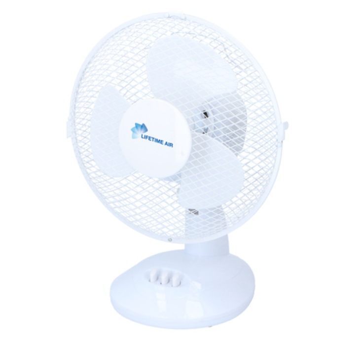 Ventilator de masa, Lifetime air, 23 cm, 2 viteze, alb