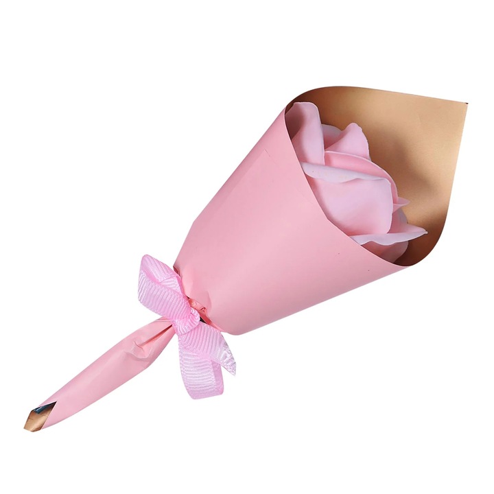 Buchet mic flori sapun YANYXR, decorativ, multicolor, 16x8cm