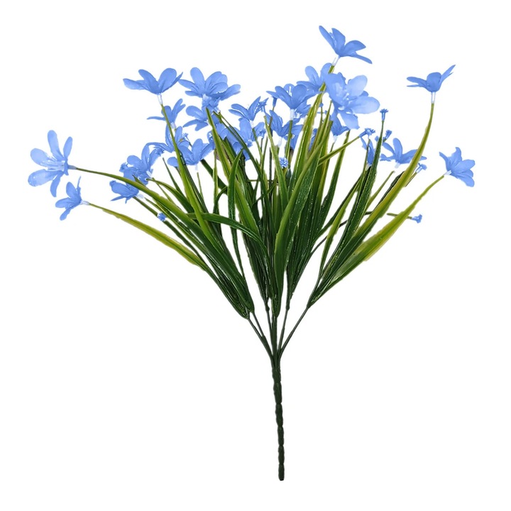 YANYXR művirág, csokor, zöld-kék, 35cm