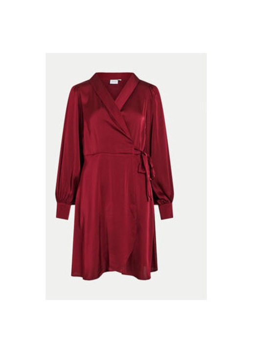 Дамска рокля, Vila, 304435522, Полиестер, Червен, Червен