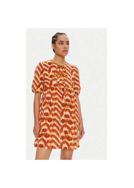 Női ruha, Vicolo, 304554513, Pamut, Narancssárga, Narancssárga