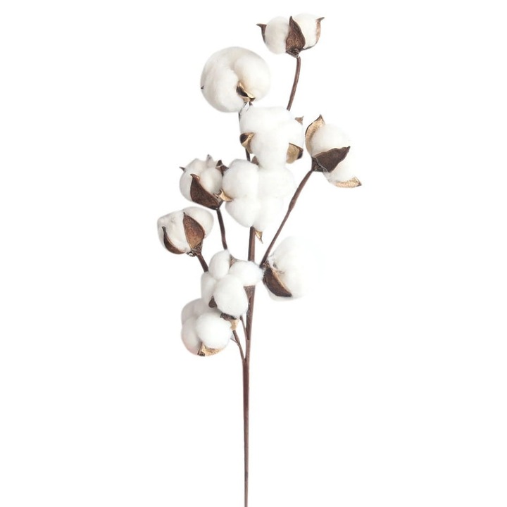 YANYXR műselyem tulipánok, fehér, 53cm, rusztikus dekoráció