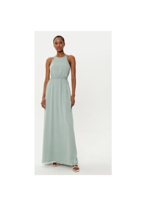 Дамска рокля, Vila, 304903106, Рециклиран полиестер, Зелен, Зелен